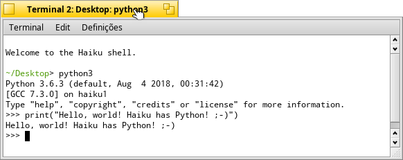Haiku R1/beta1 - Python