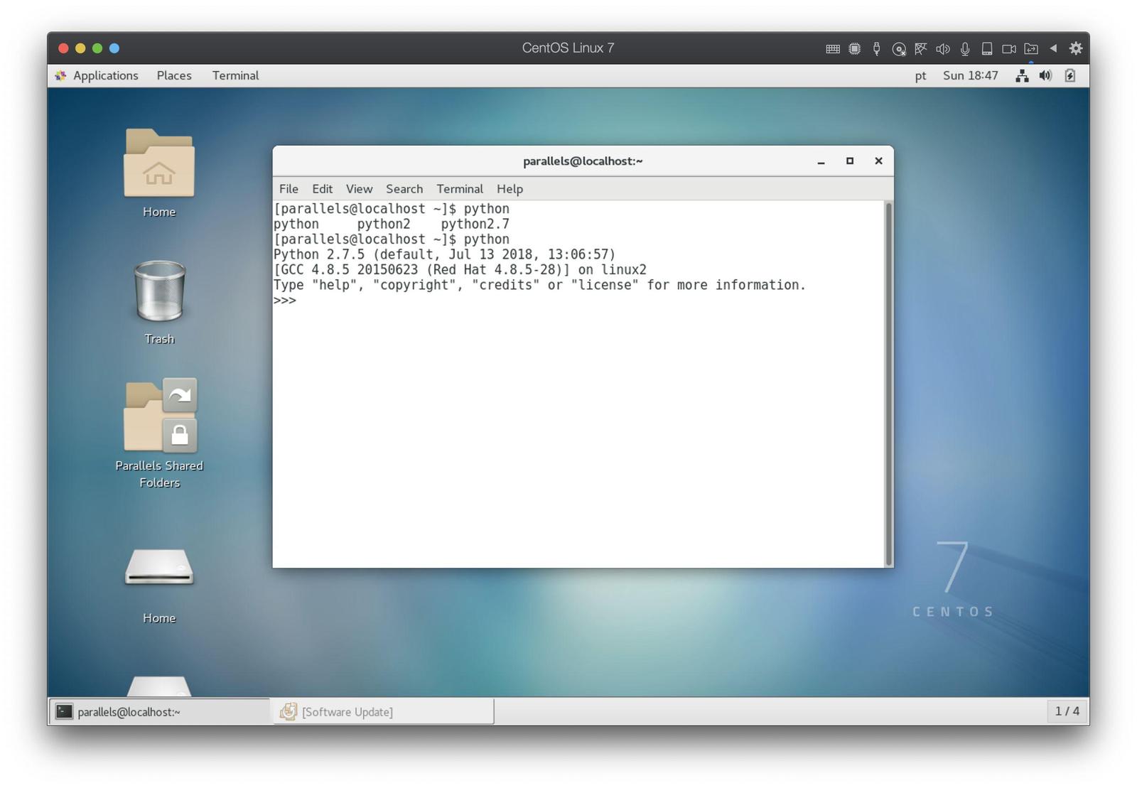 Python2.7 on CentOS Linux 7