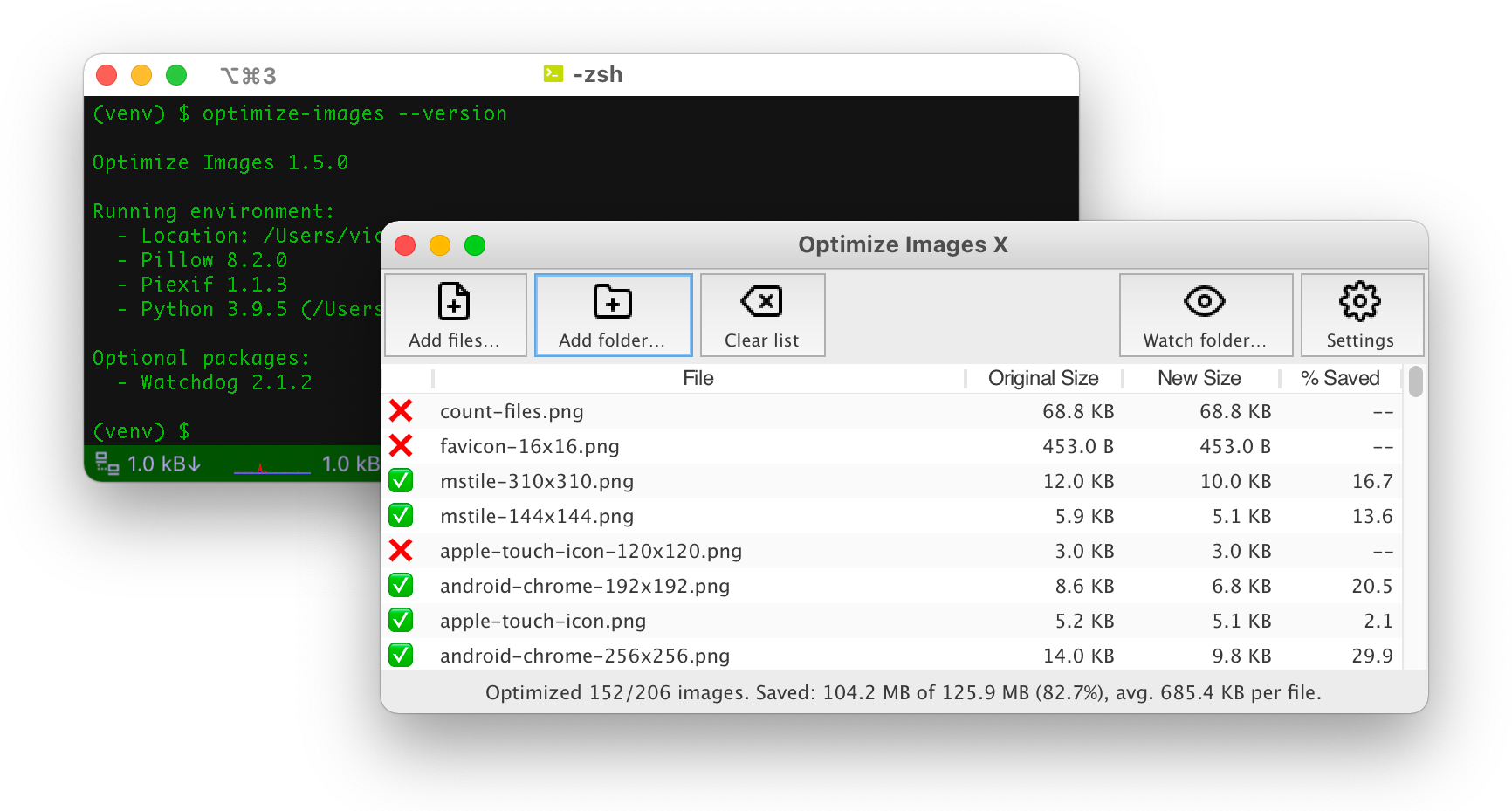 Just updated - both Optimize Images and Optimize Images X