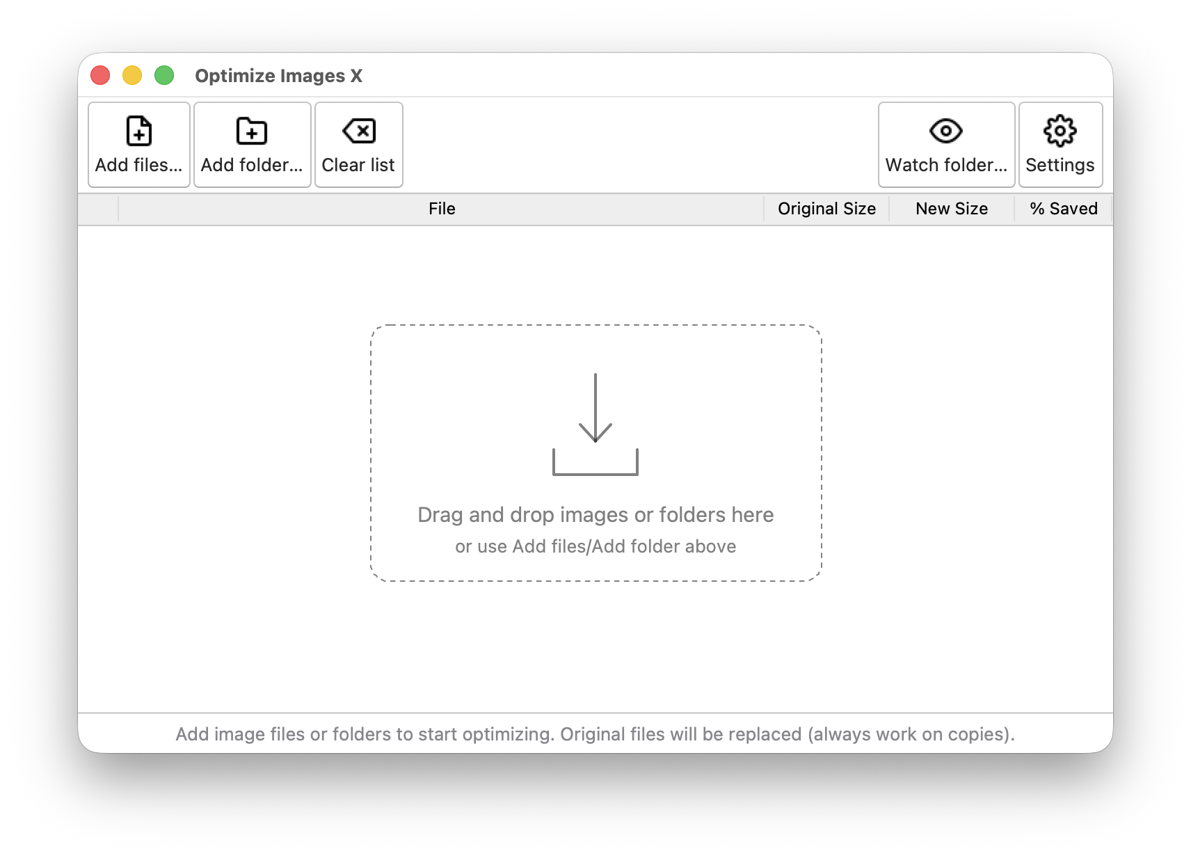 Optimize Images X now supports Webp and drag and drop