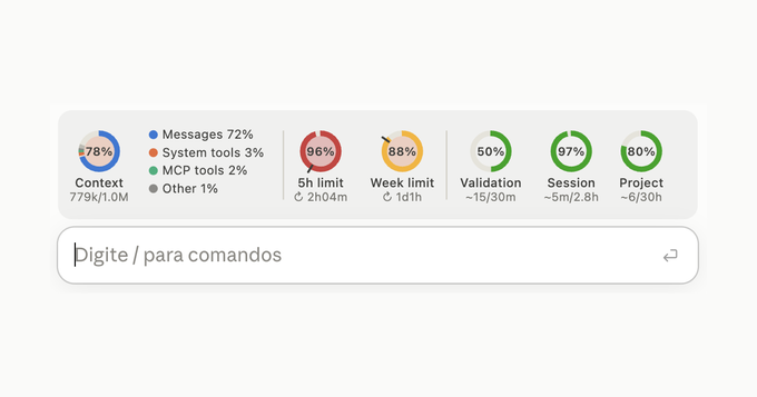 npk-bar: a Claude Code mod for context, limits and progress